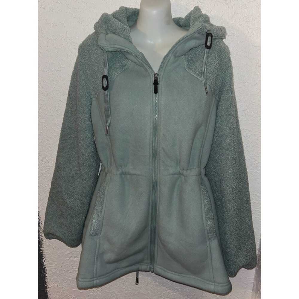 Koolaburra Light Sage Green Teddy Jacket with Hood